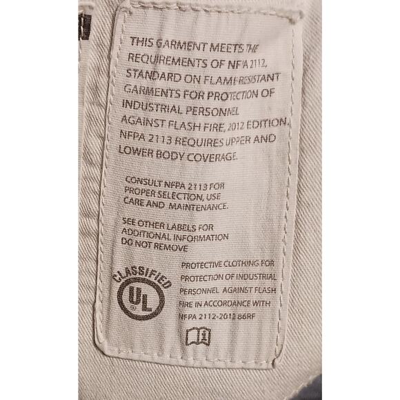 Men's Carhartt FRB13 Flame Resistant Blue Straight Leg Jeans Cat 2 Denim 38x31 - Picture 10 of 11